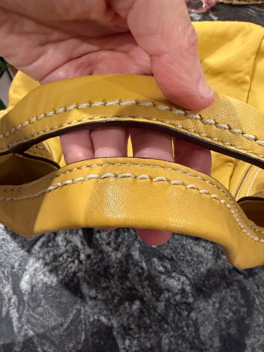 Fossil “Fifty-four” Yellow Leather Hobo Bag - Picture 8 of 11